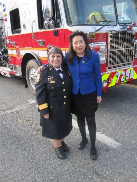 President Goodloe and Susan Lee in front of E729B